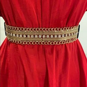 Shiny belt stretch bling accessory rhinestones